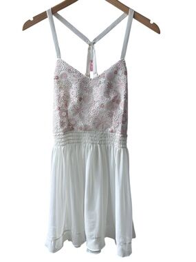 Rya Collection Chemise White Lace Slip Dress XS NWT Bridal Shower Romantic